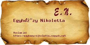Egyházy Nikoletta névjegykártya